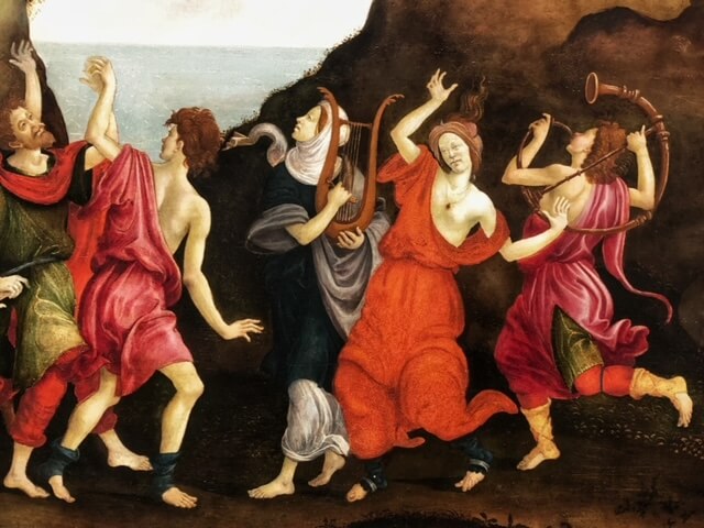 Ausschnitt aus einem Gemälde von einem Schüler von Filippino Lippi (1457 – 1504)
