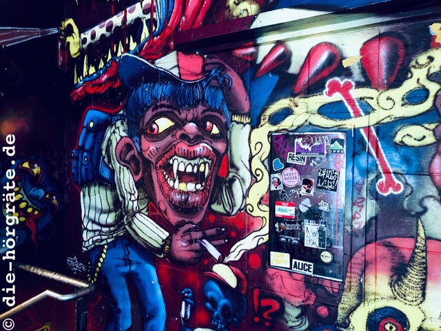 Graffito mit Monstermann